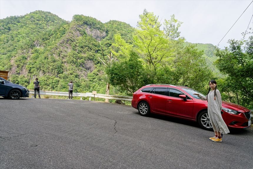 不動七重の滝の簡易的な展望所