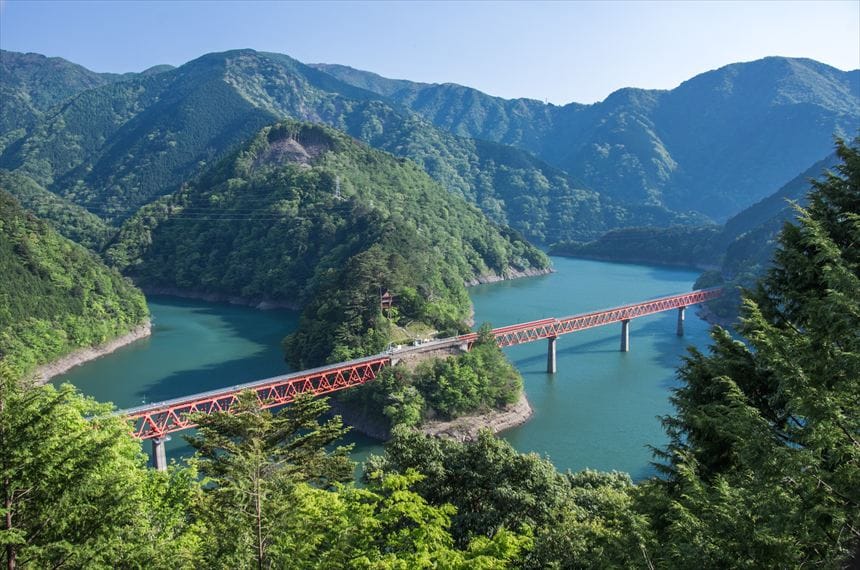奥大井湖上駅＆レインボーブリッジ