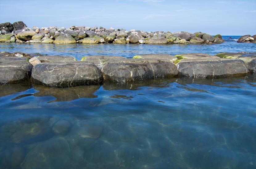 恵山岬の海辺の温泉