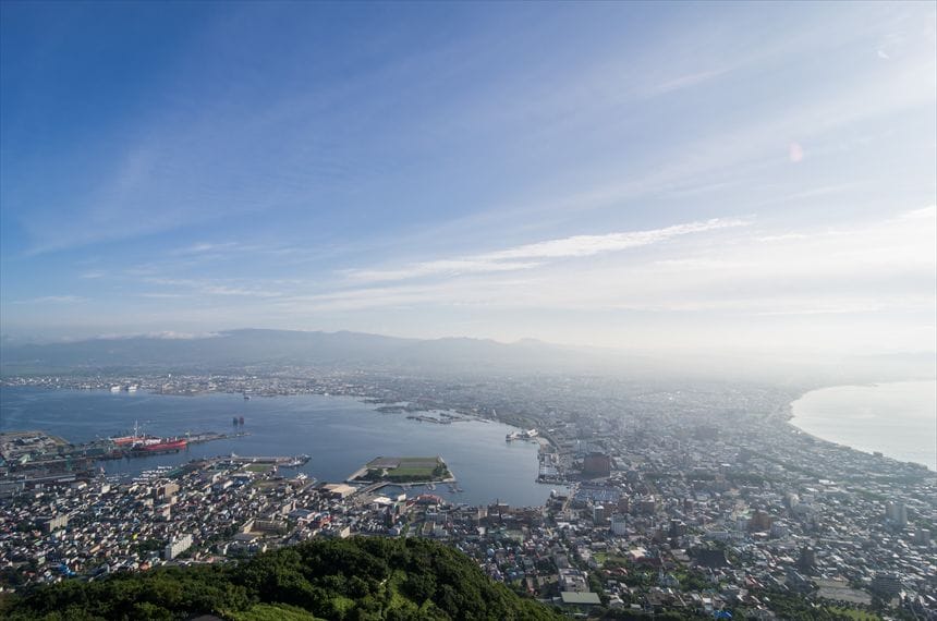 函館山からの朝の眺め