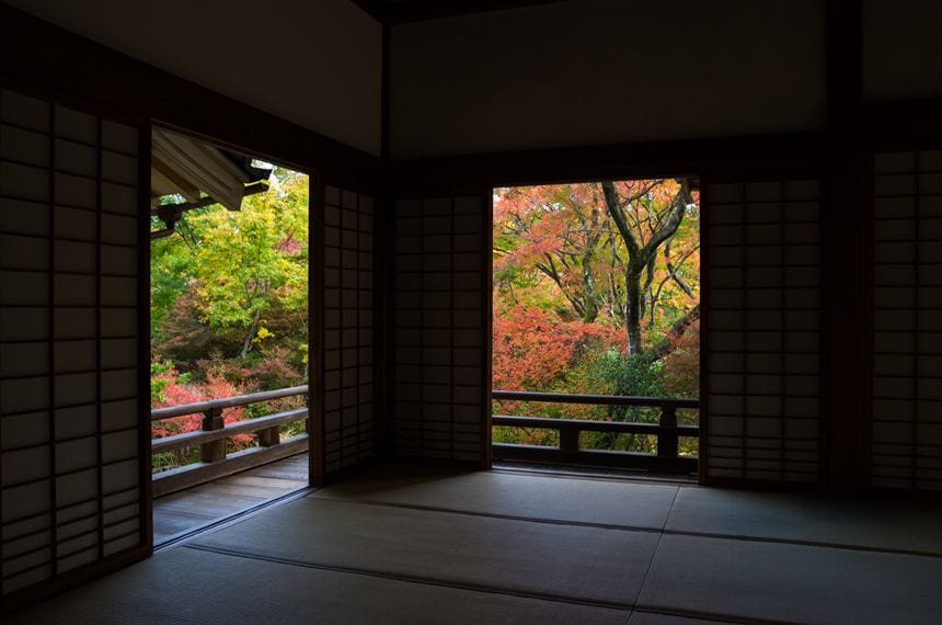 宝筐院の庭園と紅葉