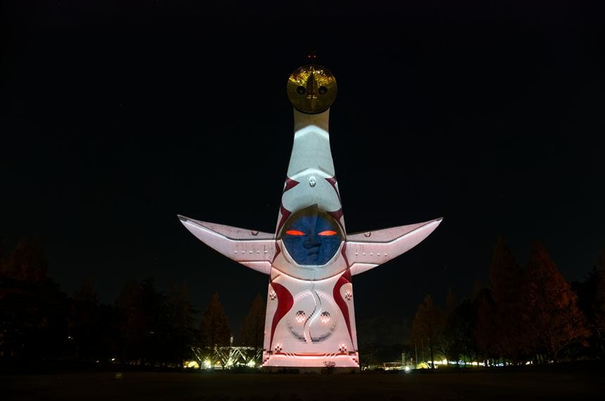 近畿の旅先一覧（大阪：太陽の塔 スペシャルバージョン）