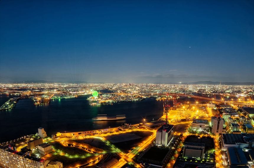 さきしまコスモタワー展望台からの夜景