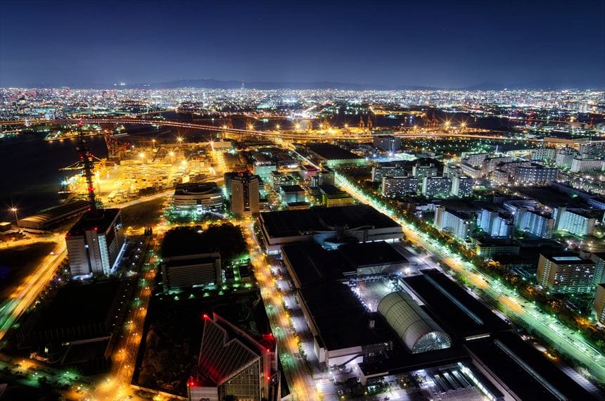 さきしまコスモタワー展望台からの夜景