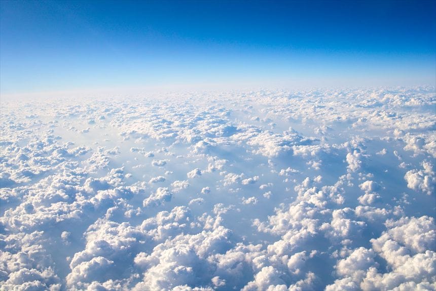 日本-台湾間 飛行機の窓から