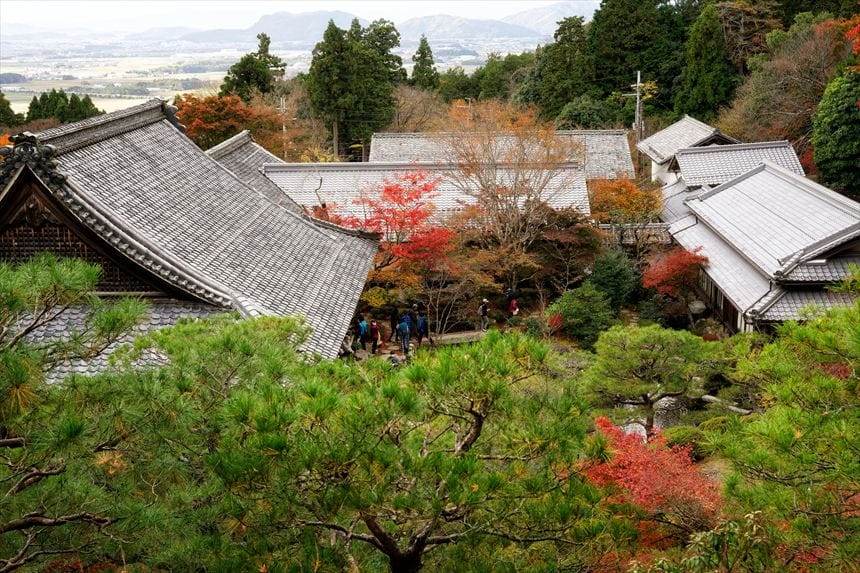 遠望台から見下ろした本坊庭園 別名「天下遠望の名園」