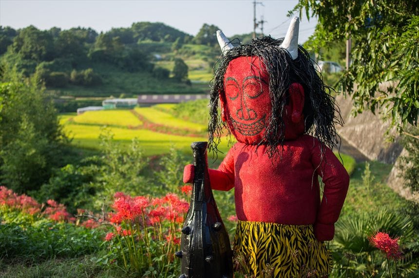 稲渕の棚田 鬼かかし