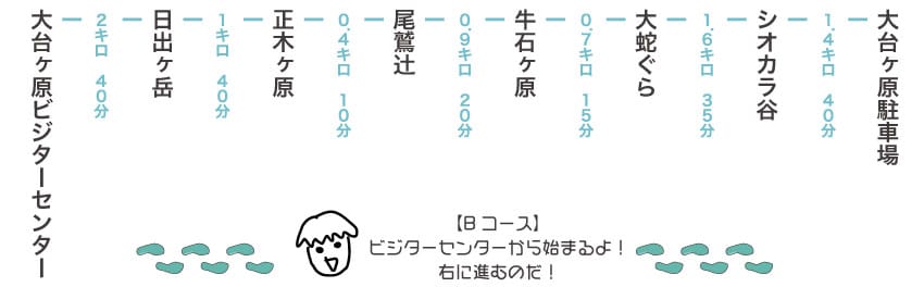 大台ヶ原　東大台　Bコース紹介