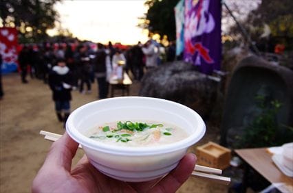 尾鷲湾 比叡山長楽院で振る舞われる無料のぜんざい　※ここ数年中止中