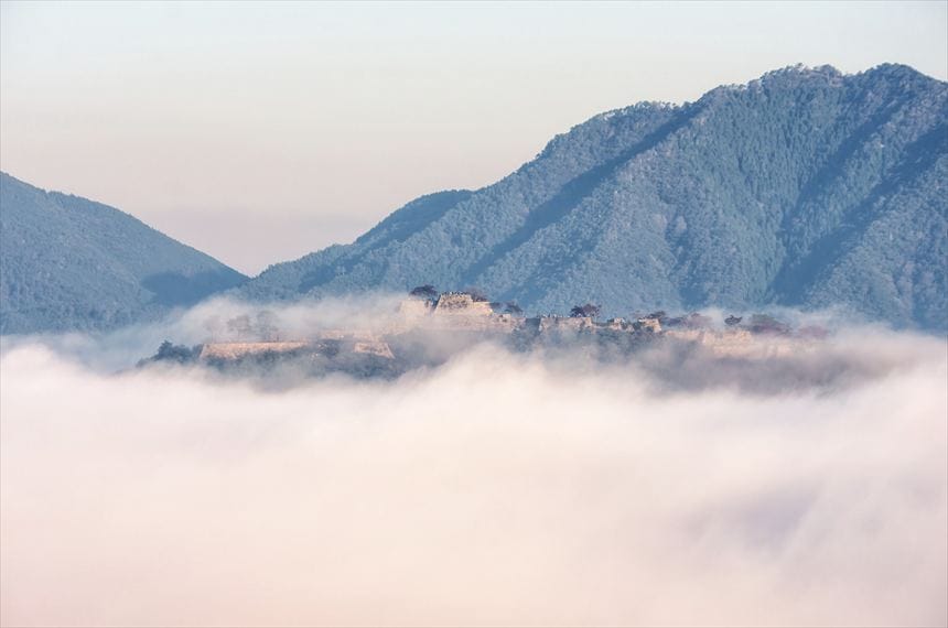 立雲峡から見る天空の城こと雲海の竹田城
