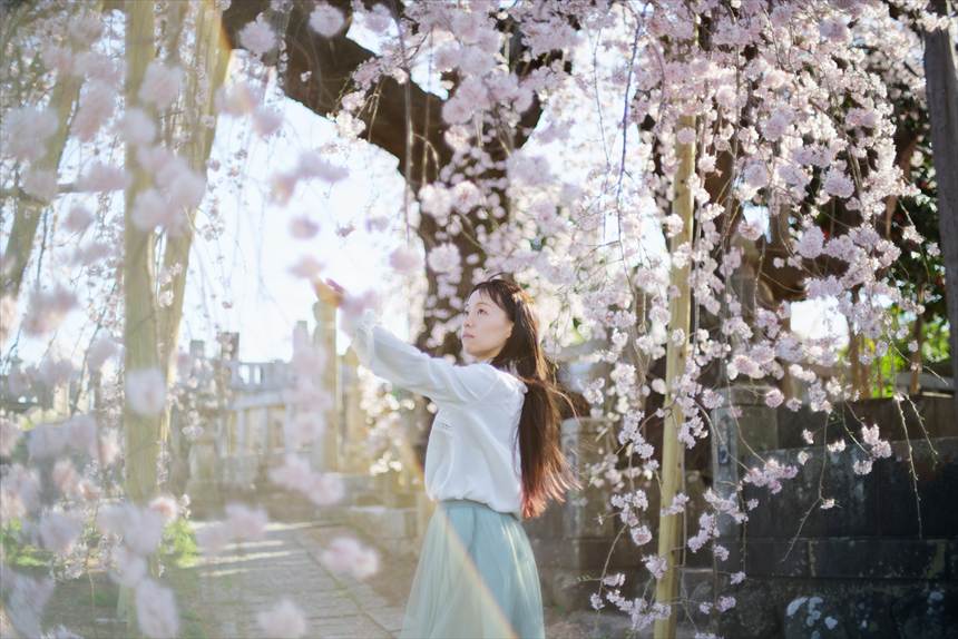 オールドレンズのフレアを使ったポートレート