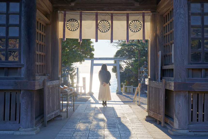 大洗磯前神社とハチ