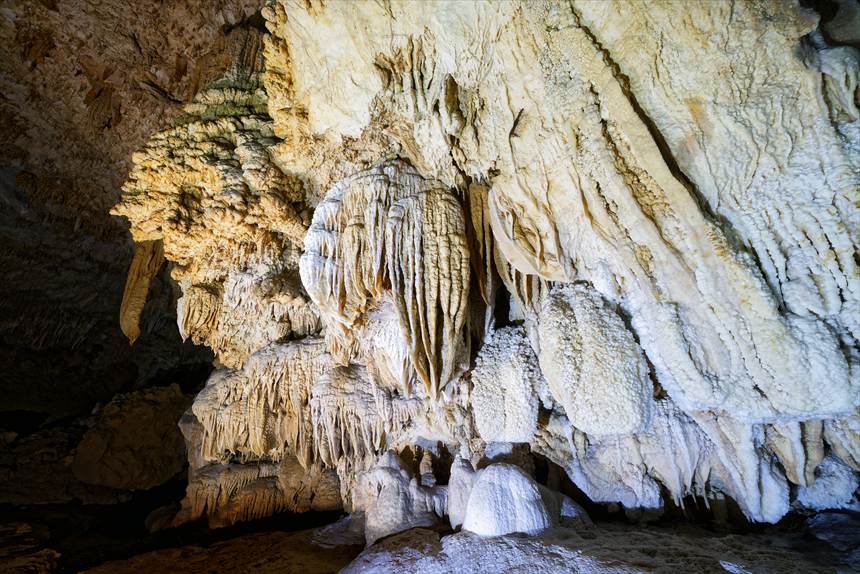 水連洞のクラゲのような鍾乳石