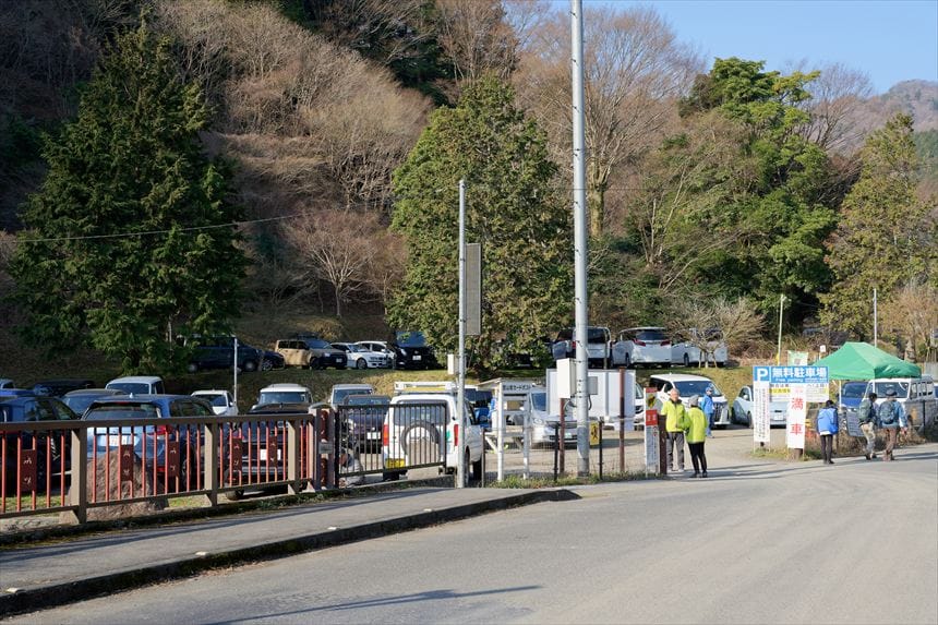 広沢寺前第1駐車場　不動尻ミツマタ大群生地